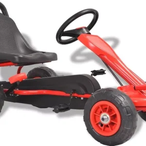 vidaXL Skelter met pedalen en pneumatische banden rood Skelter kopen online